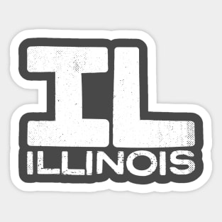 IL Illinois State Vintage Typography Sticker